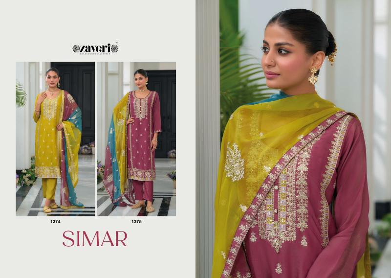 Zaveri Simar Embroidered Ready Made Pakistani Suit Wholesale Catalog