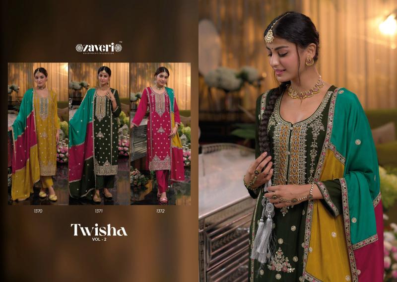 Zaveri Twisha Vol 2 Embroidered Ready Made Salwar Suits Wholesale catalog