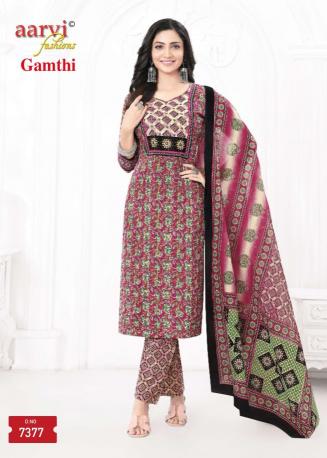 Aarvi Gamthi Vol-6 – Kurti Pant With Dupatta - Wholesale Catalog