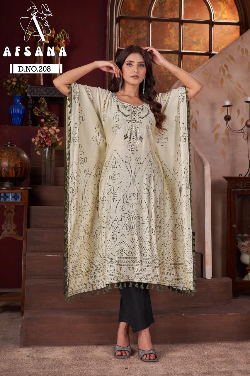 Afsana Kaftan D no. 208 Buy Kaftan Kurti online india