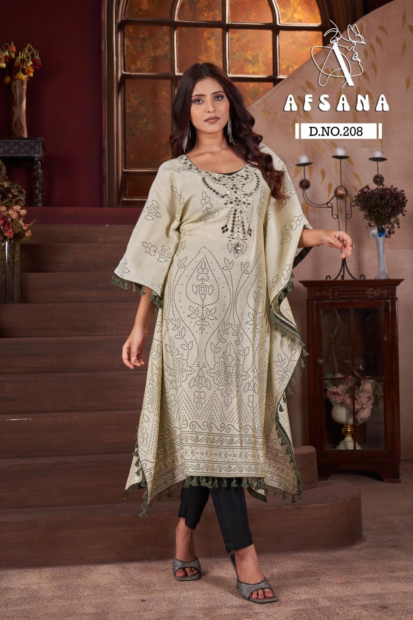 Afsana Kaftan D no. 208 Buy Kaftan Kurti online india