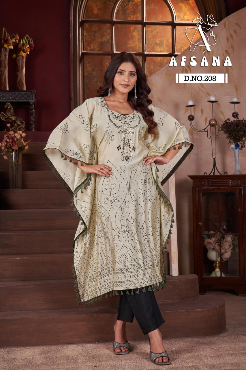 Afsana Kaftan D no. 208 Buy Kaftan Kurti online india