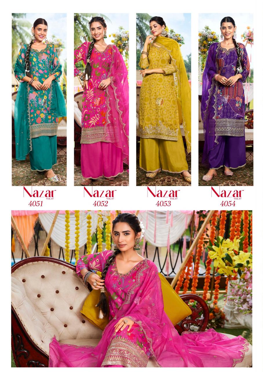 Anju Fabrics Nazar Vol 7 India Digital Print Kurti 