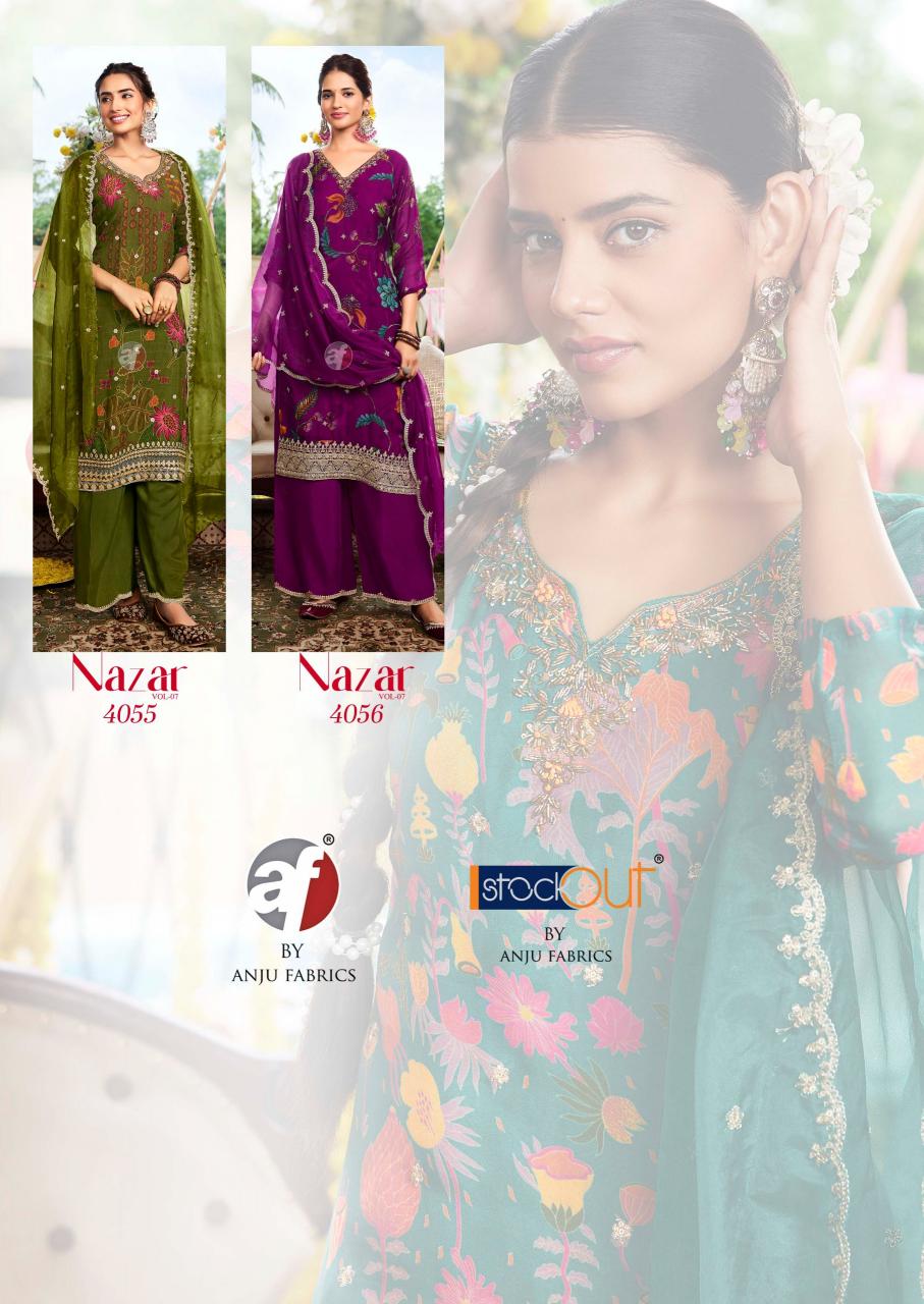 Anju Fabrics Nazar Vol 7 India Digital Print Kurti 