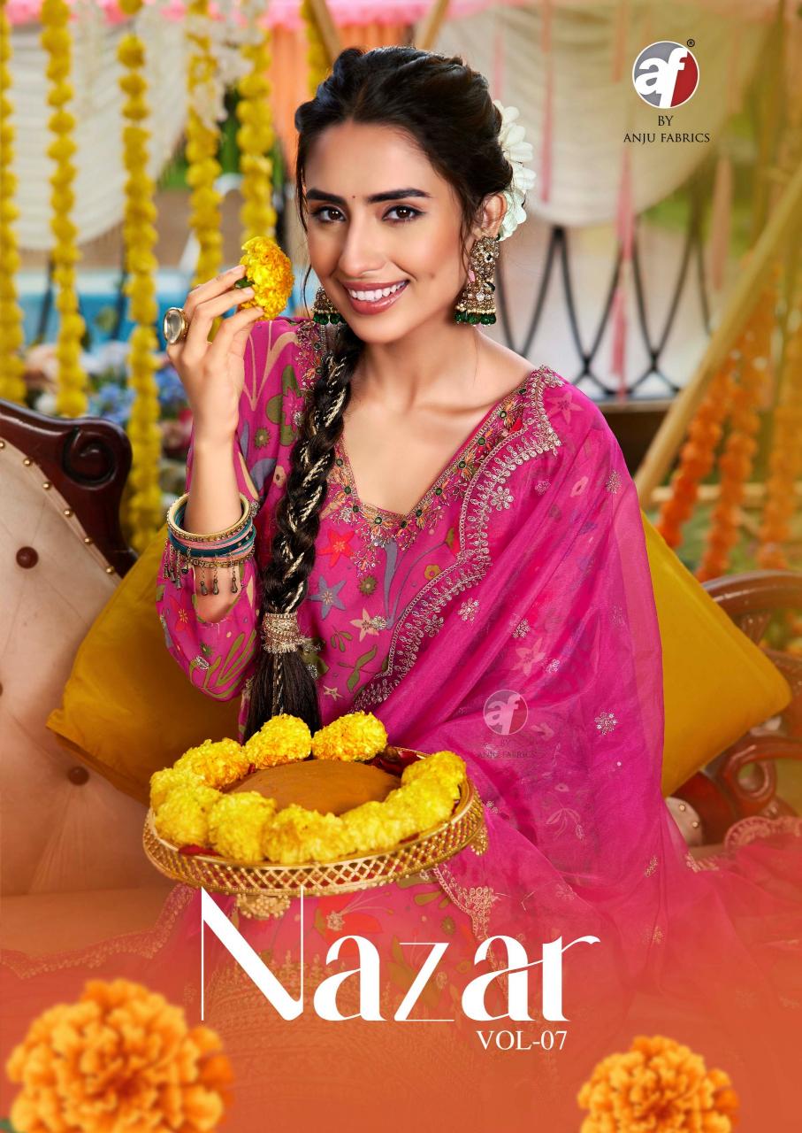 Anju Fabrics Nazar Vol 7 India Digital Print Kurti 