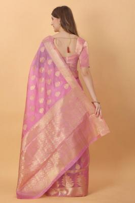 Sabella murthy Pink soft Organza Silk Saree Surat wholesale