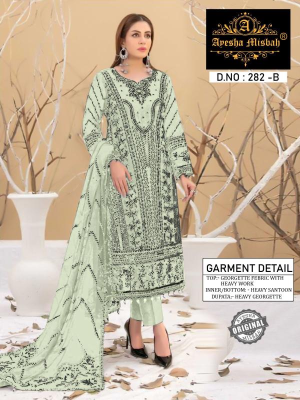 Ayesha Misbah 282 Georgette Salwar Kameez Wholesale Catalog