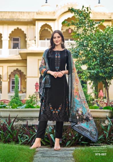 Belliza Zarqash Cotton Embroidered Dress Material Wholesale Catalog