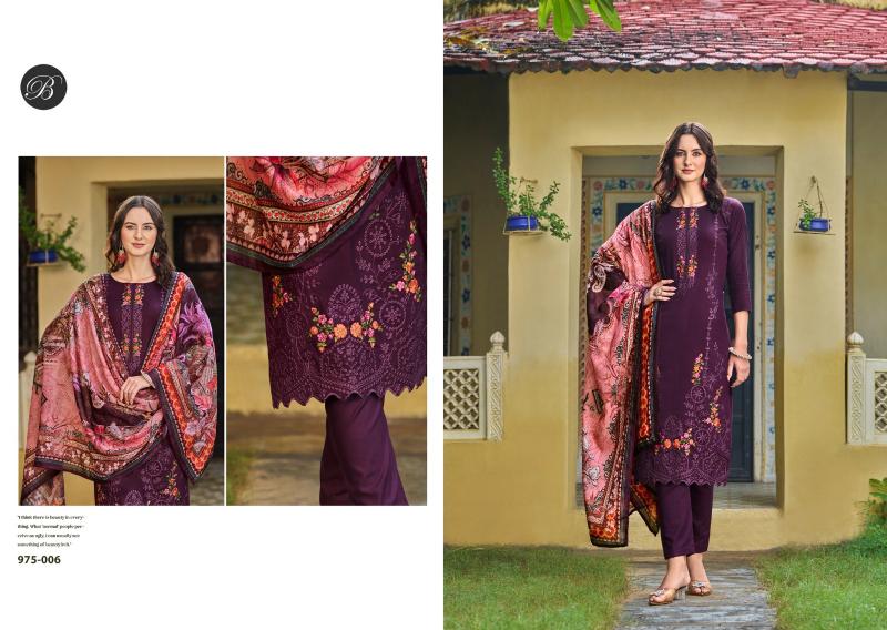 Belliza Zarqash Cotton Embroidered Dress Material Wholesale Catalog