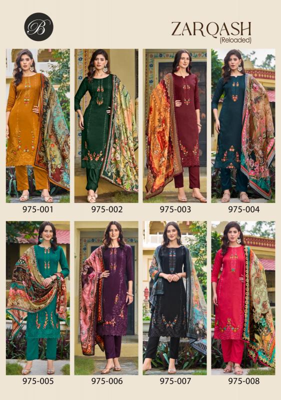 Belliza Zarqash Cotton Embroidered Dress Material Wholesale Catalog