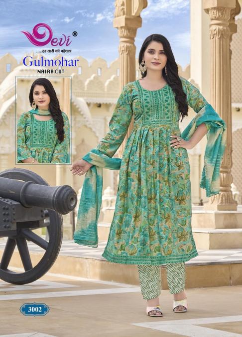 Devi Gulmohar Vol-3 – Naira Cut Kurti With Pant Dupatta - Wholesale Catalog