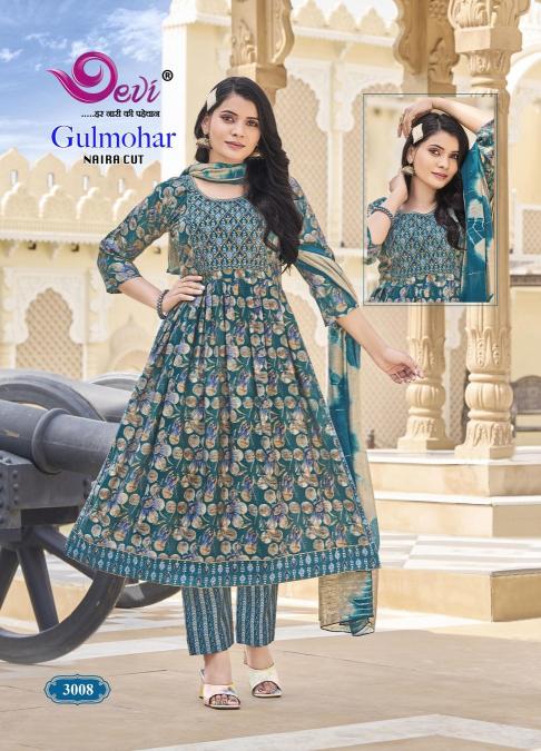 Devi Gulmohar Vol-3 – Naira Cut Kurti With Pant Dupatta - Wholesale Catalog