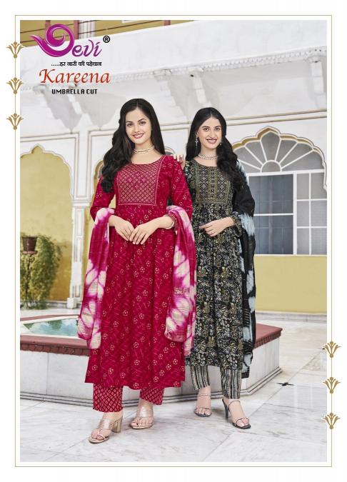 Devi Kareena Vol-1 – Umbrella Cut Kurti With Pant Dupatta - Wholesale Catalog