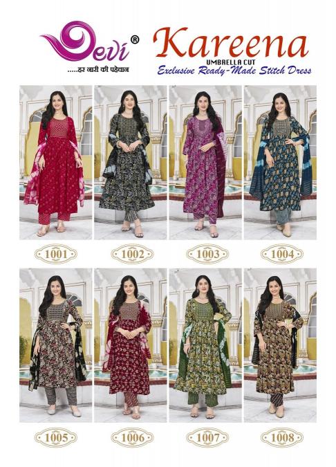 Devi Kareena Vol-1 – Umbrella Cut Kurti With Pant Dupatta - Wholesale Catalog