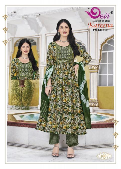 Devi Kareena Vol-1 – Umbrella Cut Kurti With Pant Dupatta - Wholesale Catalog