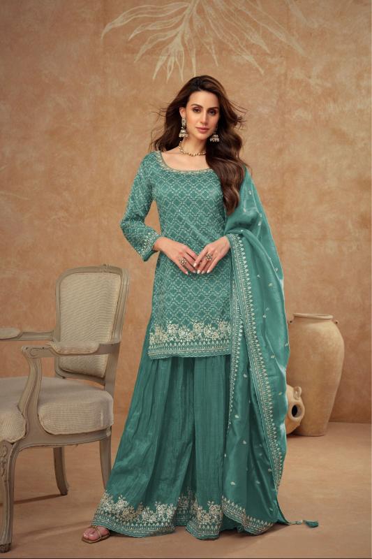 Gulkayra Daisy Real Gold Silk Salwar Kameez Wholesale Catalog