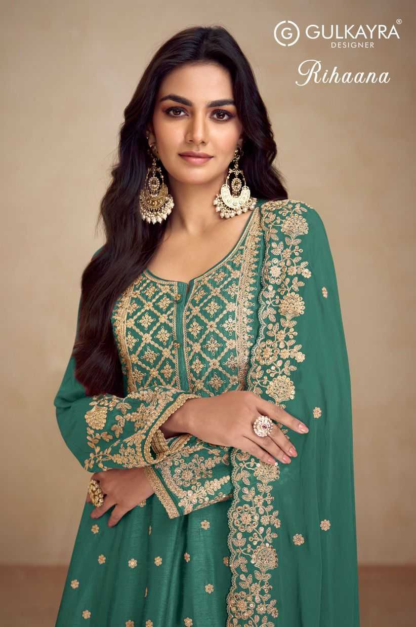 Gulkayra Rihaana Real Chinon Salwar Kameez Wholesale Catalog