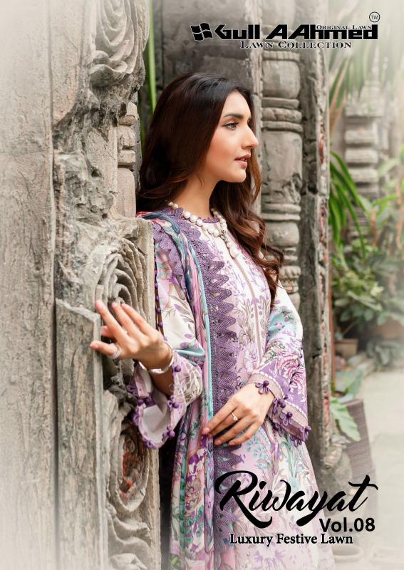 Gull AAhmed Riwayat Vol-08 – Karachi Dress Material - Wholesale Catalog