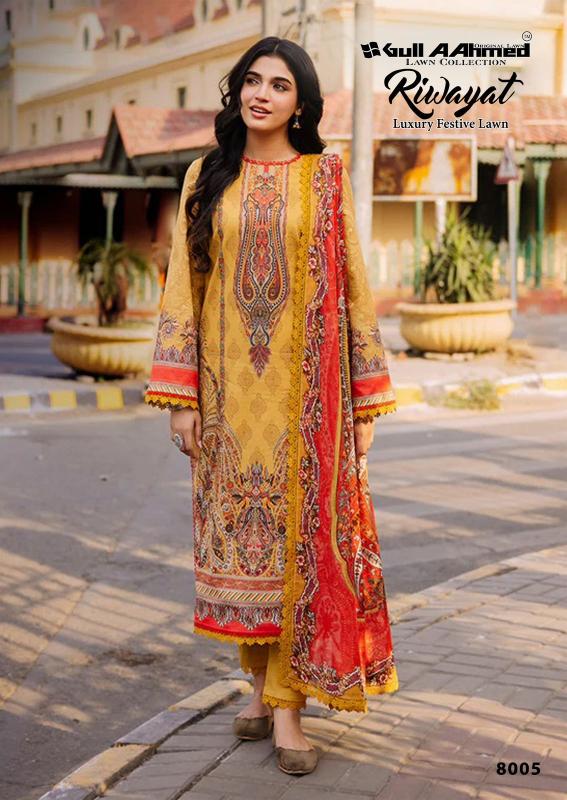 Gull AAhmed Riwayat Vol-08 – Karachi Dress Material - Wholesale Catalog