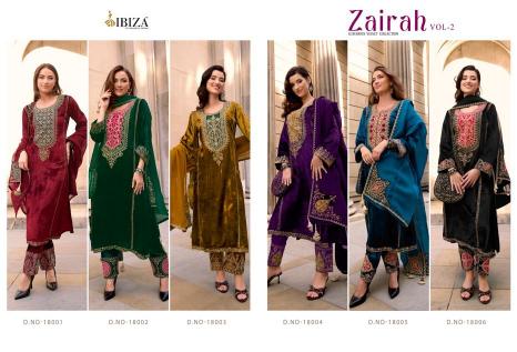 IBIZA Zairah Vol 2 Velvet Salwar Kameez Wholesale Catalog