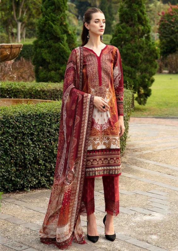 Jade Crimson Vol 10 Heavy Pakistani Lawn Cotton Dress Material Wholesale India