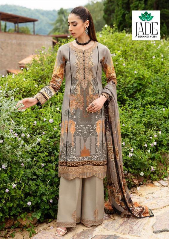 Jade Crimson Vol 10 Heavy Pakistani Lawn Cotton Dress Material Wholesale India