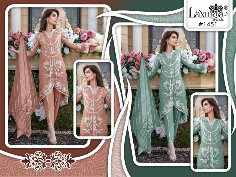 Laxuria Trendz 1451 Ready Made Faux Georgette Pakistani Suit Wholesale catalog