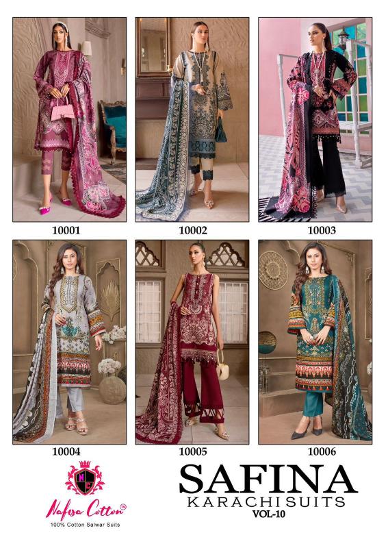 Nafisa Safina Vol 10 wholesale pakistani dress materials