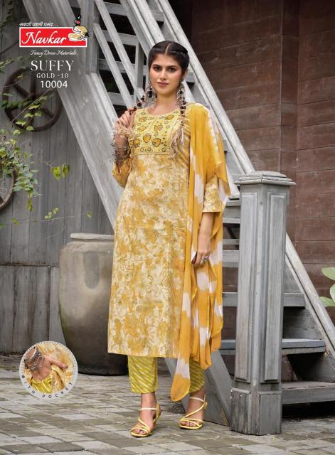 NAVKAR SUFFY GOLD Vol 10 Simple Kurti Design images india