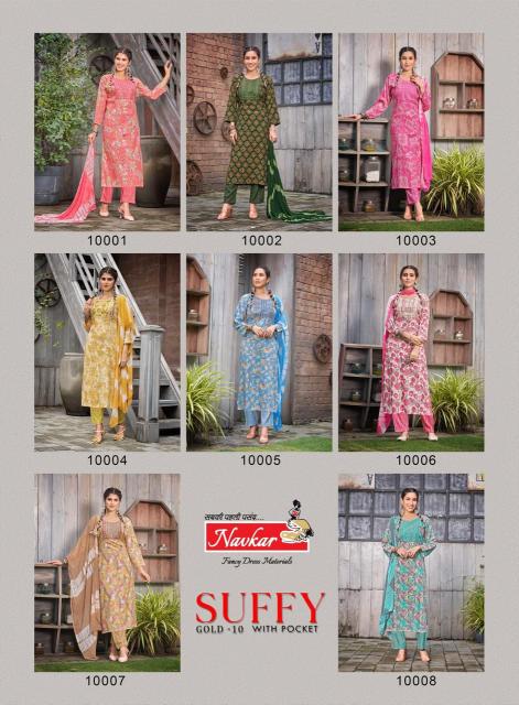 NAVKAR SUFFY GOLD Vol 10 Simple Kurti Design images india