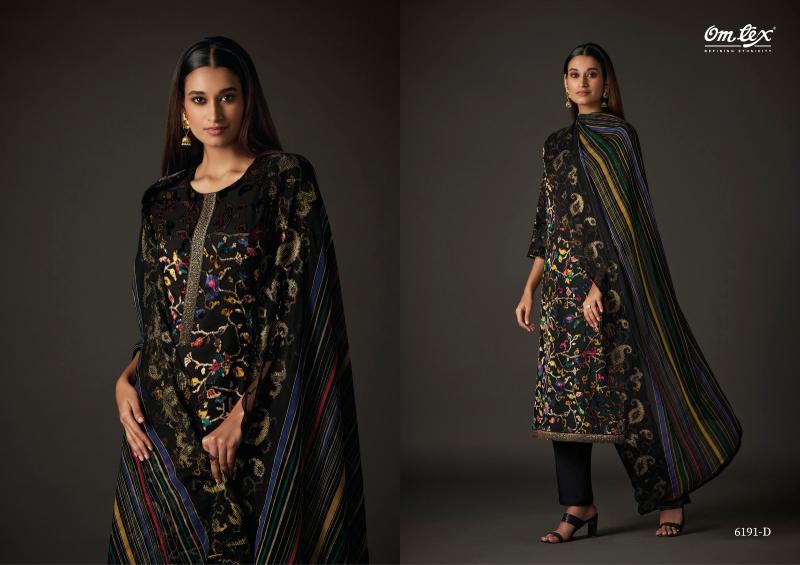 Omtex Ethnic Elegance Velvet Brasso Print Salwar Kameez Wholesale Catalog