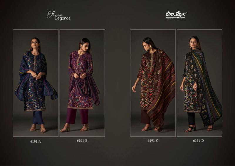 Omtex Ethnic Elegance Velvet Brasso Print Salwar Kameez Wholesale Catalog