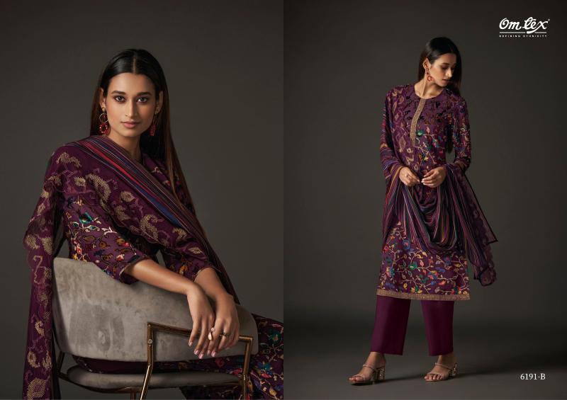 Omtex Ethnic Elegance Velvet Brasso Print Salwar Kameez Wholesale Catalog