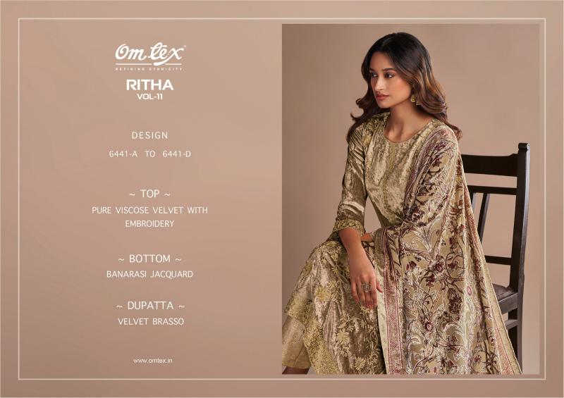 Omtex Ritha Vol 11 Viscose Salwar Kameez Wholesale Catalog