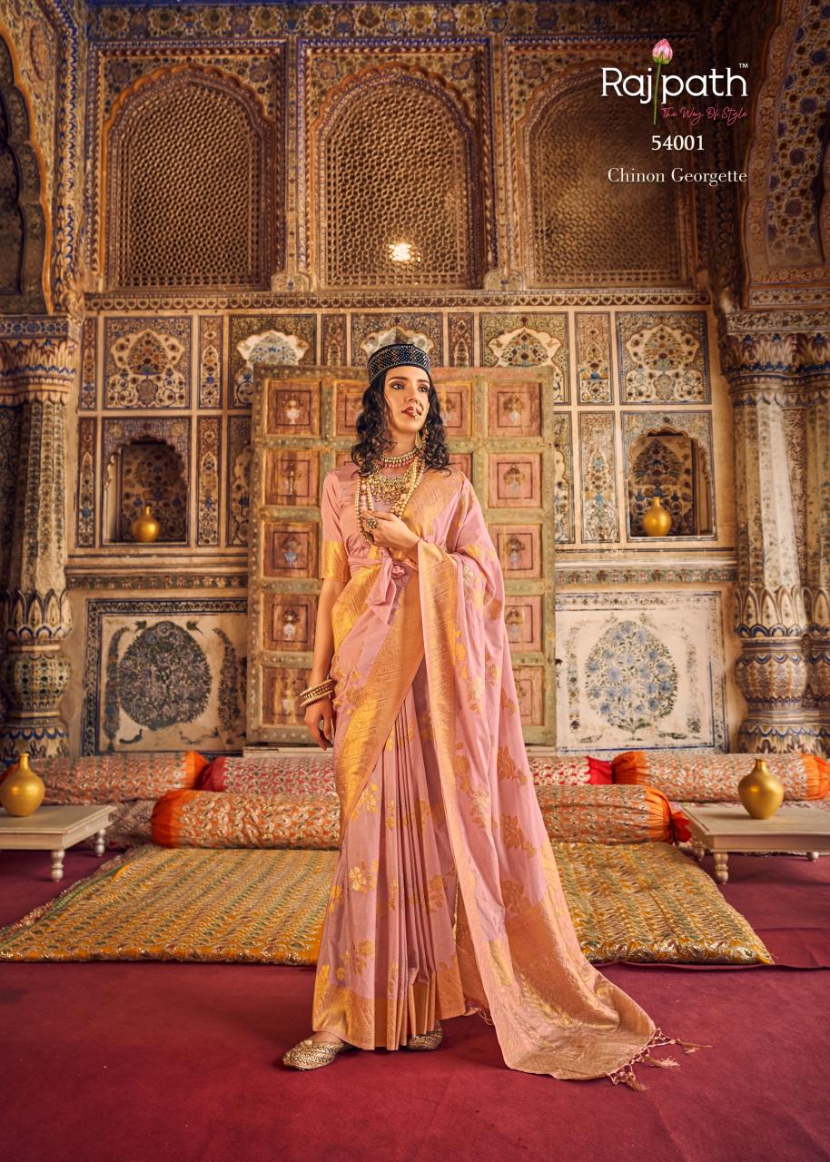 Rajpath Annie Silk Georgette Fancy Surat Saree market Wholesale bazaar