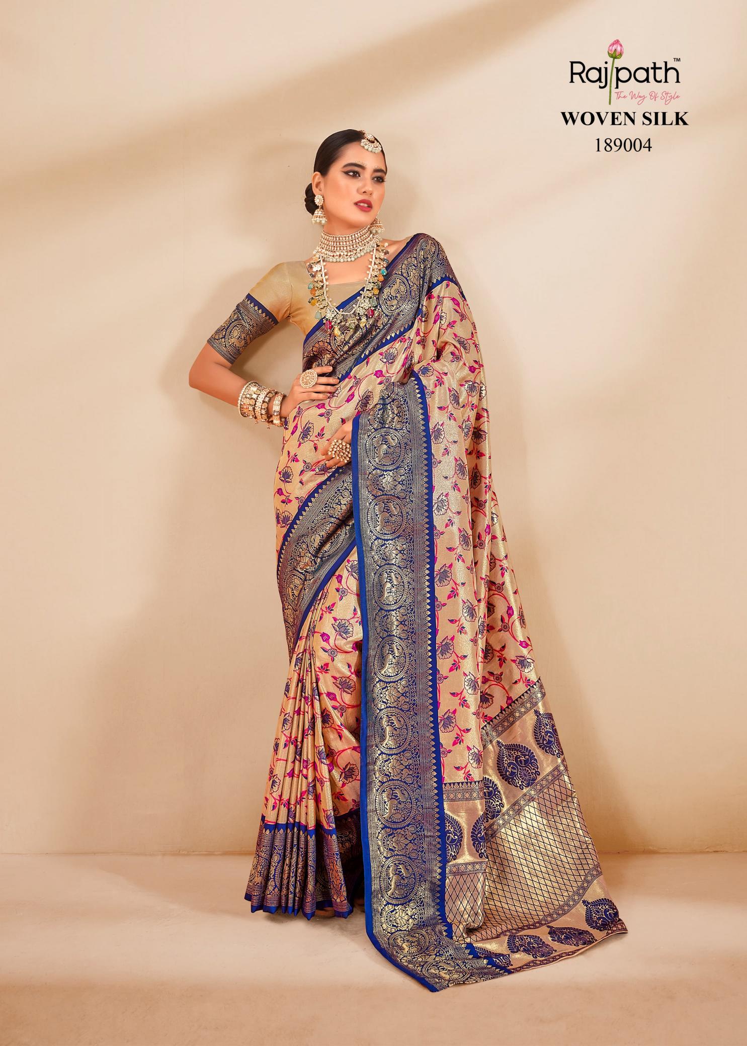 Rajpath Satrangi Tissue Silk Fancy fab india sarees