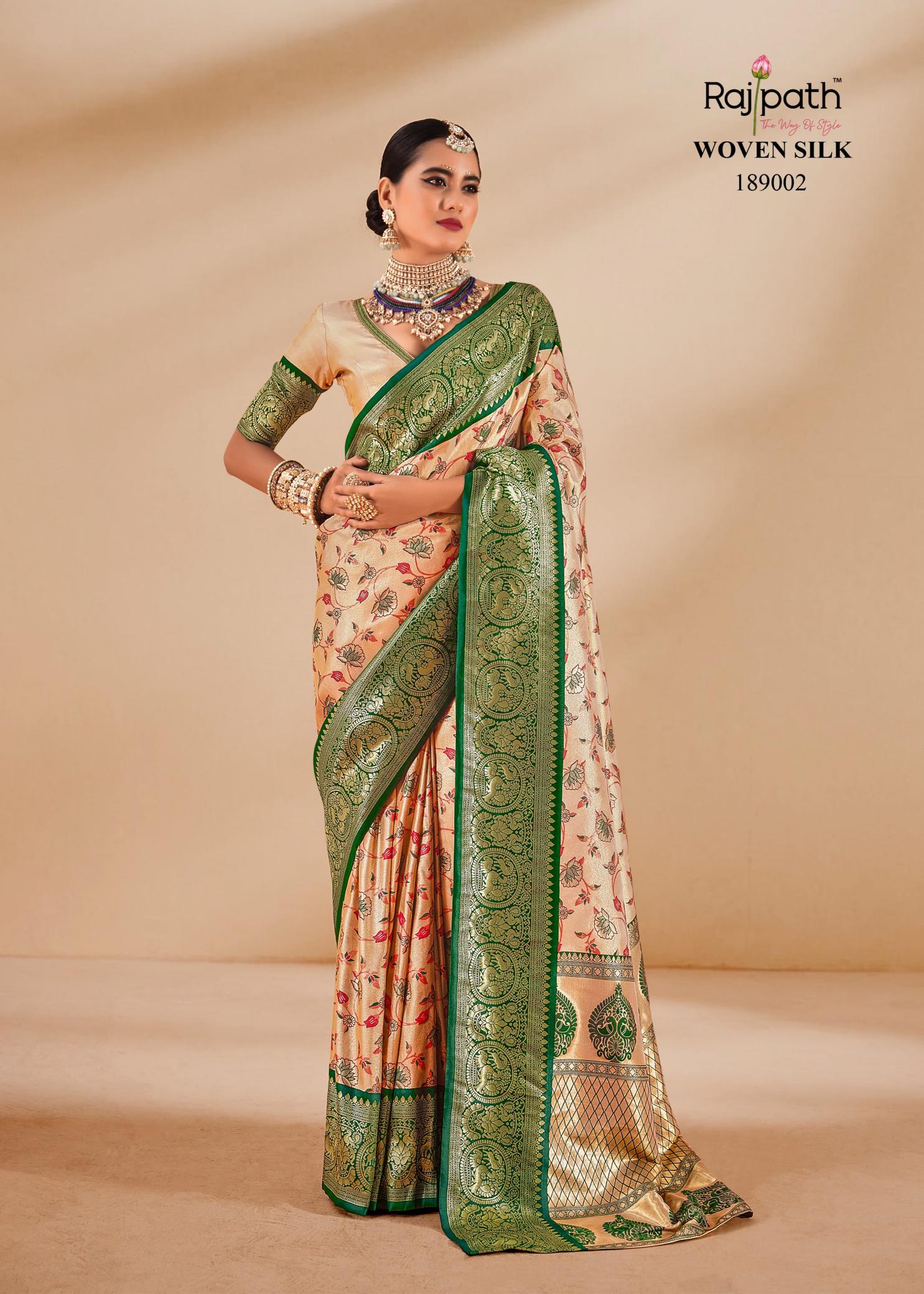 Rajpath Satrangi Tissue Silk Fancy fab india sarees