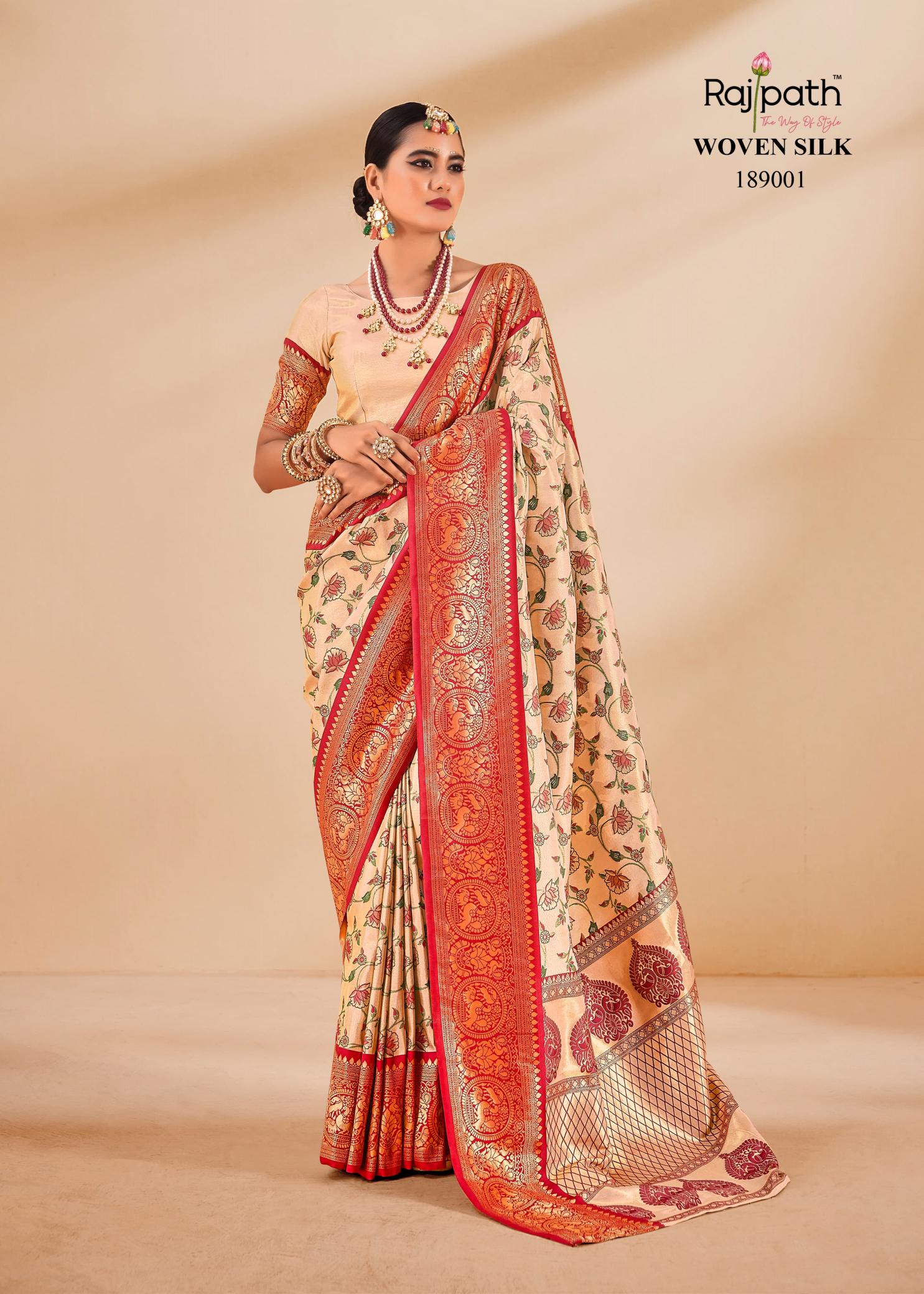 Rajpath Satrangi Tissue Silk Fancy fab india sarees