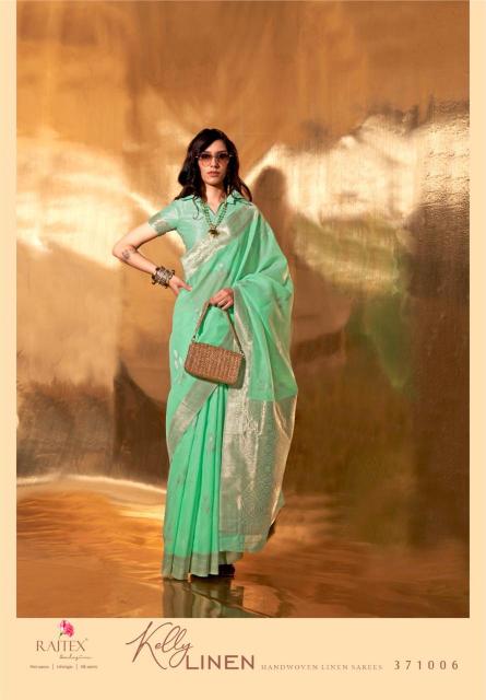 Rajtex Kelly Linen Handwoven Fancy Sarees online india surat