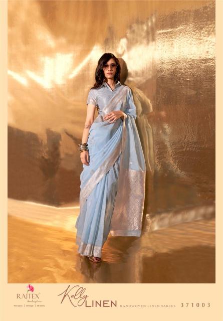 Rajtex Kelly Linen Handwoven Fancy Sarees online india surat