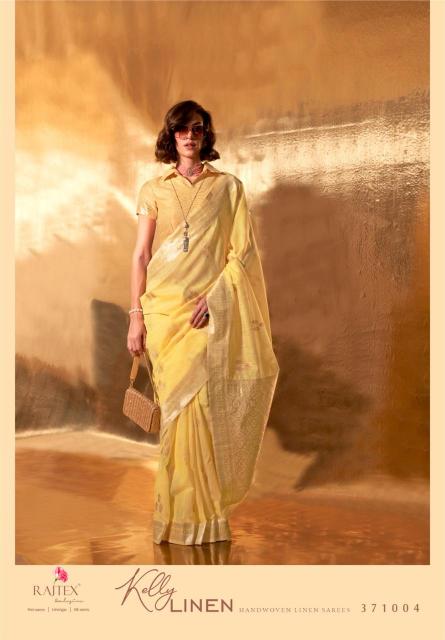 Rajtex Kelly Linen Handwoven Fancy Sarees online india surat