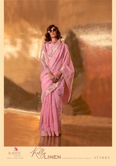 Rajtex Kelly Linen Handwoven Fancy Sarees online india surat