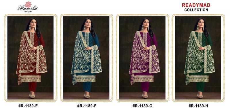 Ramsha R 1189 E To H Ready Made Pakistani Suits Wholesale Catalog