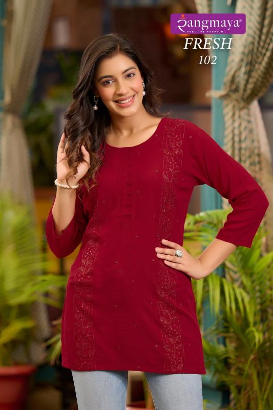 Rangmaya Fresh Short Kurtis for Jeans Online India