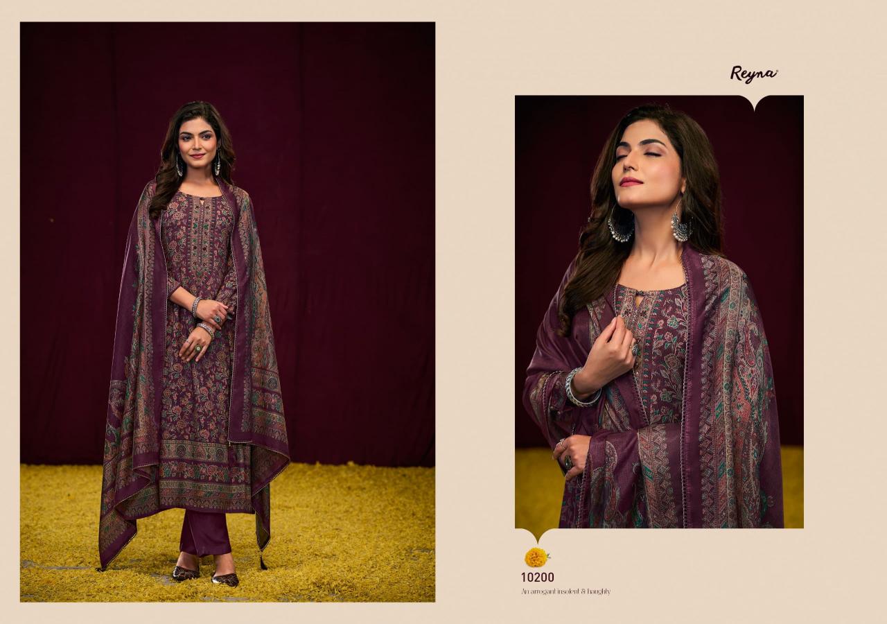 Reyna Rashi Pashmina Digital Printed Salwar Kameez Wholesale Catalog