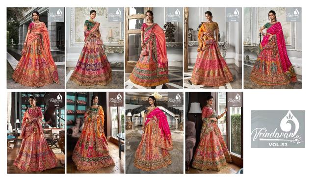 Royal Vrindavan Vol 53 Banarasi Lehenga Wholesale Catalog