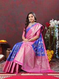 Sabella Blue 283 online shopping cotton sarees in india