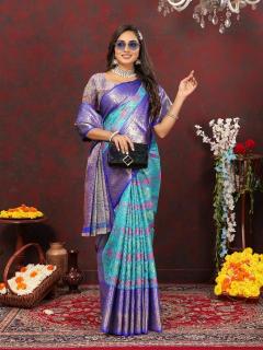 Sabella Blue 284 organic cotton sarees india