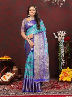 Sabella Blue 284 organic cotton sarees india