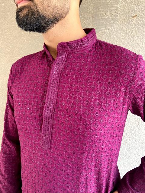 Sabella Chikan kurta Mens Wear Wholesale Catalog